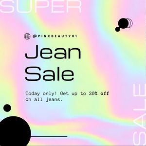 20% off all JEANS